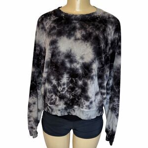 Electric & Rose Black gray Tie-Dye pullover Sweatshirt small